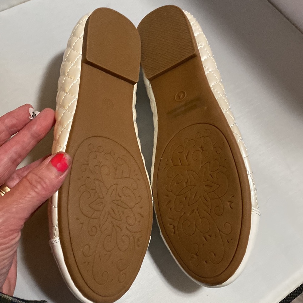 Girls Dress Shoes Cute Bow Flower Girl Slip-on Ballet Flats Size 4 - Picture 4 of 5